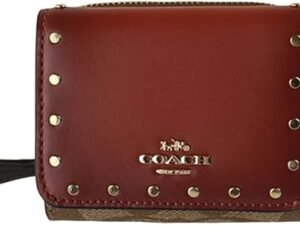 Coach Women's Riley Rivets Small Studded Trifold Wallet