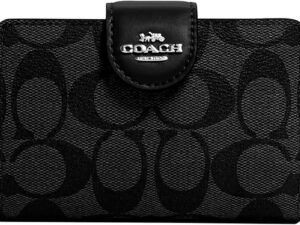Coach Women's Medium Corner Zip Wallet in Signature Canvas