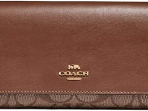 oach Signature Leather Trifold ID Wallet